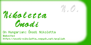 nikoletta onodi business card